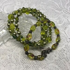 Curated bundle artisan hand crafted glass and crystal bracelets